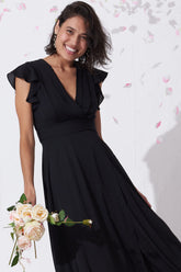 Black Chiffon Maxi Dress - Wynter
